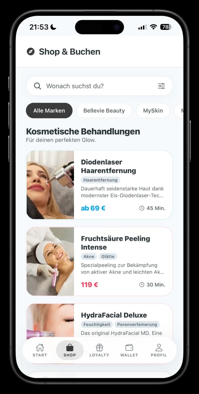 Behandlungen & Kuren buchen